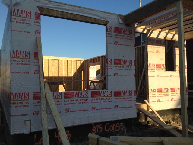 Framing continues downstairs